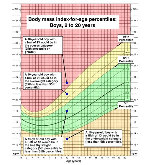 of childhood obesity chart